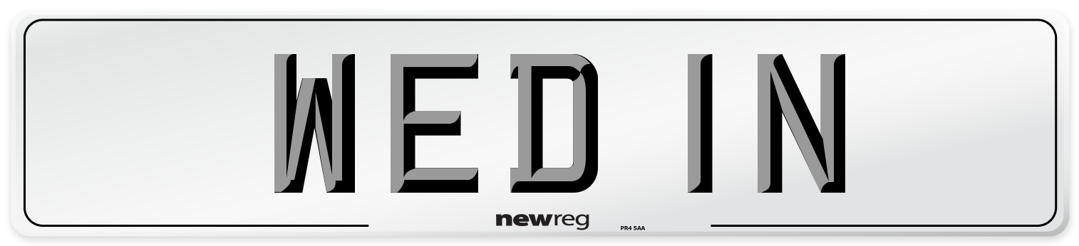 WED 1N Number Plate from New Reg